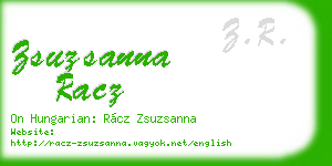 zsuzsanna racz business card