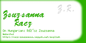 zsuzsanna racz business card